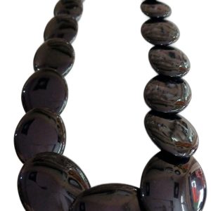 ✨ Tibetan Style Oval Shape Black Color Chemical Beads Ethnic Trendy Boho Necklace ✨ - Image 3