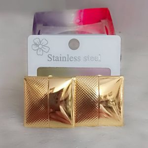 ✨ Gold Plated Anti Tarnish Square Design Earring for Girls & Women ✨ - Image 4
