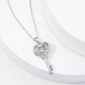 ✨ Korean Chain Pendant | Stainless Steel Chain with Key Shape Pendant for Girls & Women ✨ - Image 3