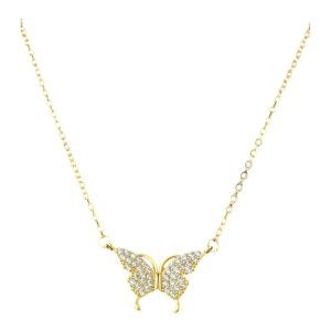 ✨ Stainless Steel Chain with Gold Plated Magnetic Butterfly Pendant for Girls & Women ✨ - Image 4