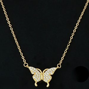 ✨ Stainless Steel Chain with Gold Plated Magnetic Butterfly Pendant for Girls & Women ✨ - Image 3