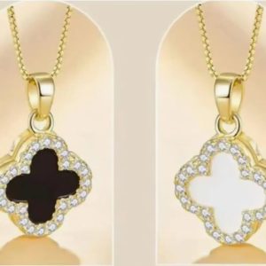 ✨ Gold Plated Stainless Steel Chain with Reversible Clover Pendant Necklace for Girls & Women ✨ - Image 5