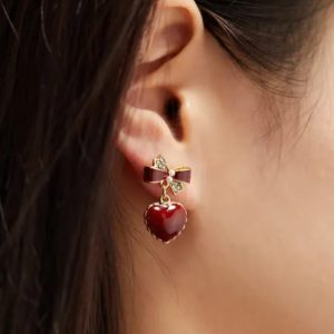 Korean Earrings | Crystal Pearl Tassel Earrings with Gold Plating | Stylish & Elegant Stud for Girls & Women - Image 6