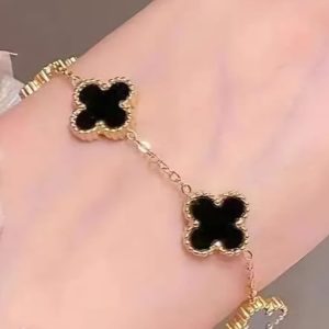 ✨ Stainless Steel Anti Tarnish Gold Plated Clover Chain Bracelet for girls & woman ✨ - Image 7
