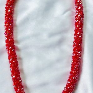 Handmade Magnetic Lock RED Crystal Western Wear Necklace for Women and Girls - Image 3