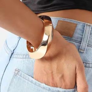 ✨ Gold Plated Anti Tarnish Stainless Steel Open Lightweight Stackable Kada/ Bracelet for girls & women ✨ - Image 5